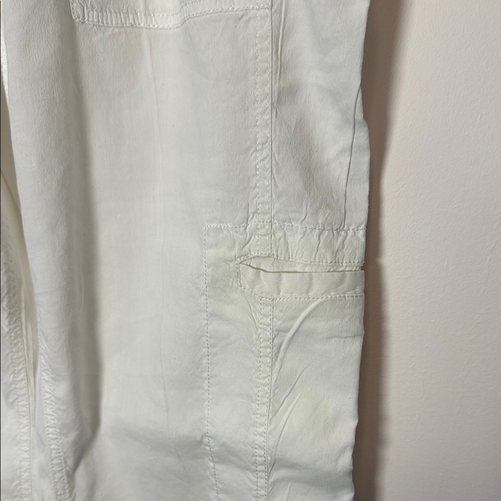 Eileen Fisher White Cropped Pants with pockets Size S/P RUNS BIG - Picture 2 of 9